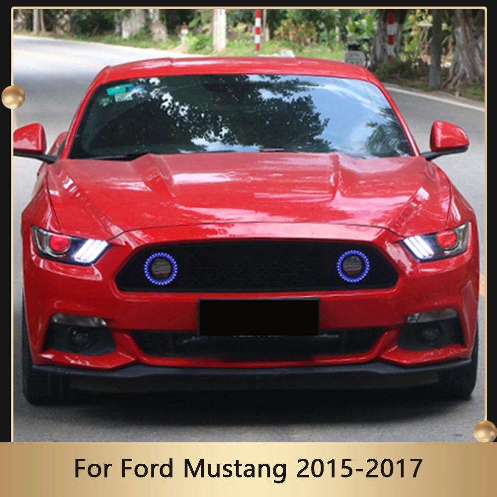 

Car LED Guard Grid For Ford Mustang 2015-2017 High Quality Color Changing Grille Grille Auto Parts Front Radiator Grill Grills