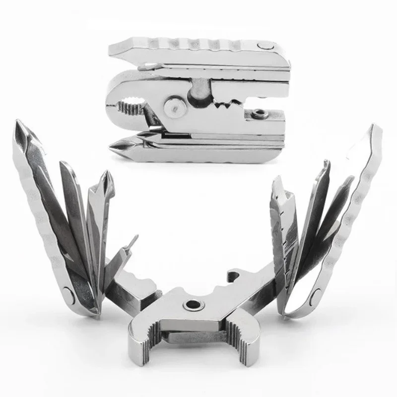 1 Pack Swiss Portable Pocket Mini 15 In 1 Folding Pliers Screwdriver Combo Kit Outdoor Multitool Gear