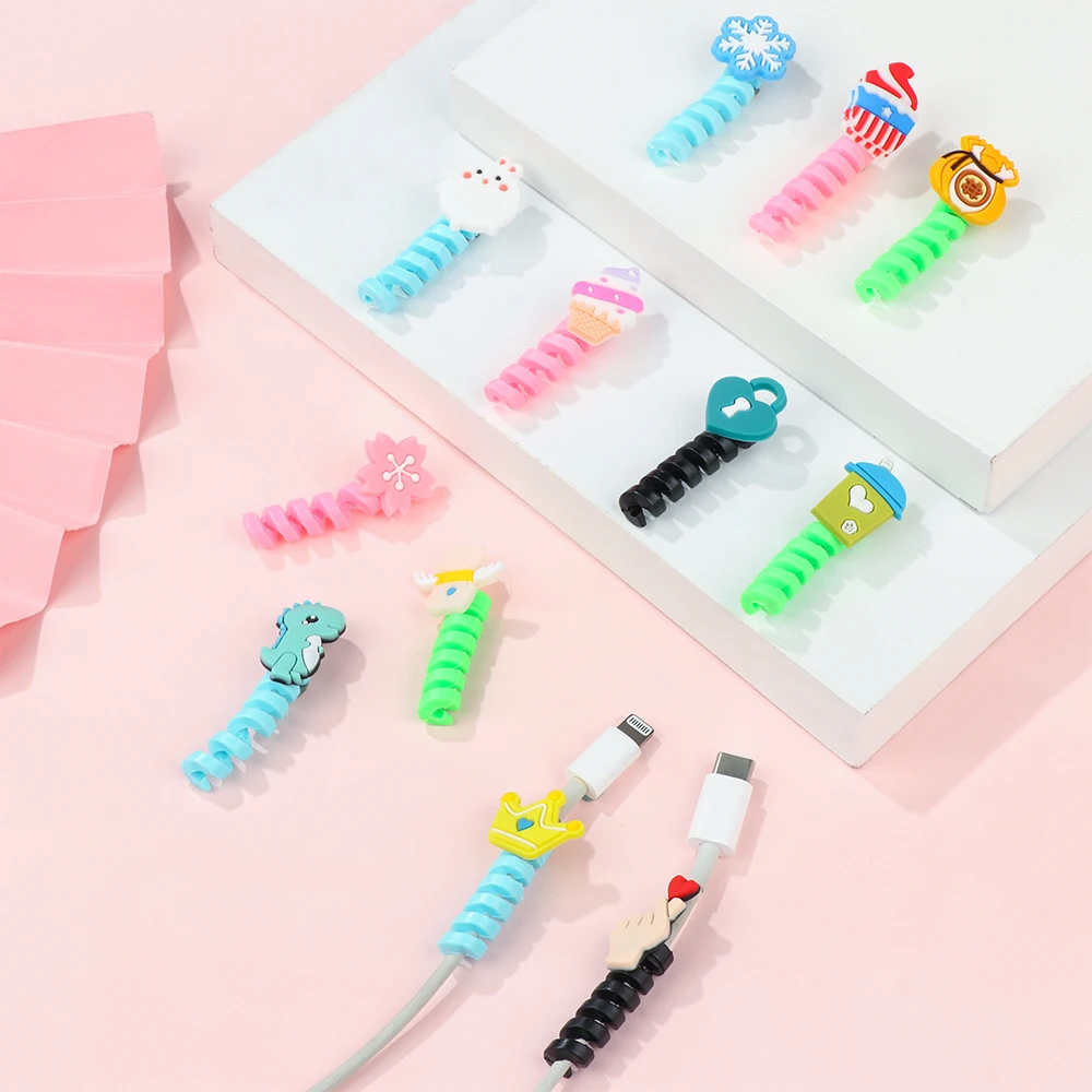 

USB Clip Protective Case Charging Cable Holder Data Line Protector Cord Protectors Winder Cover