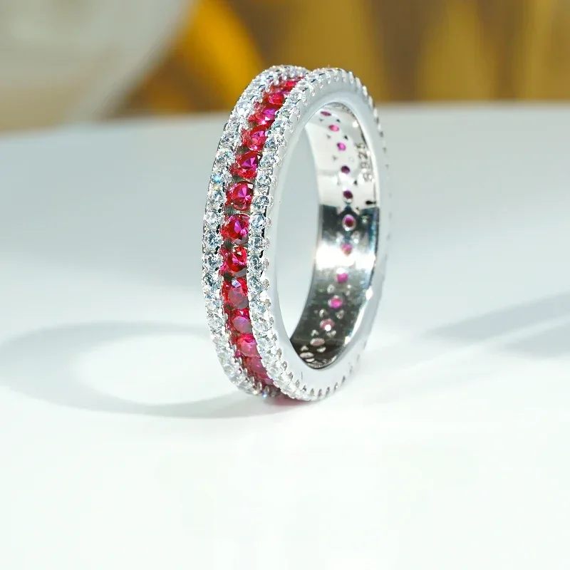 

Модное кольцо Desire из серебра 925 пробы с инкрустированным бриллиантом с высоким содержанием углерода на указательный палец