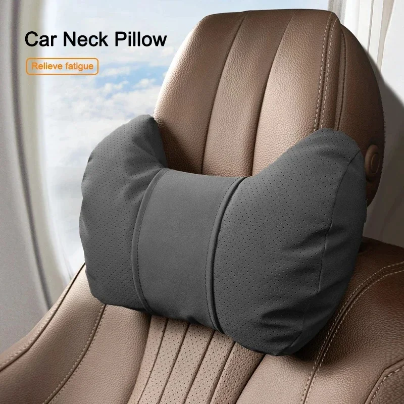 Suede Leather Car Neck Pillows Breathable Headrest Car Seat Neck Protector Pillow For Chery Jaecoo J7 7 8Pro 2023 2024 Phev 2025 view 6