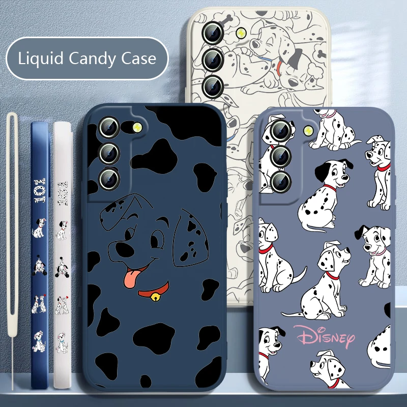 Dog 101 Dalmatians Phone Case For Samsung Galaxy S24 S23 S22 S21 S20 S10 S9 Ultra Plus Pro FE Liquid Left Rope Phone Case Coque