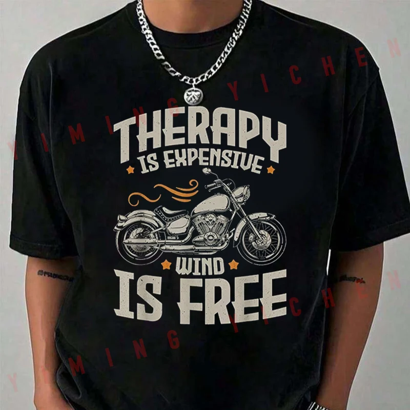 

Relax Is Expensive Wind Is Free T-Shirt Moto Riders Summer Men's Fashion Casual O-Neck Tops Tee 2026