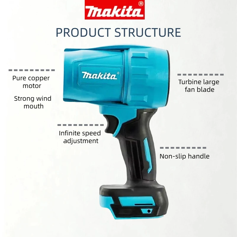 Makita 18V Turbo Jet Fan: 30000RPM High Wind Speed Violent Blower & Powerful Car Cleaning Air Duster