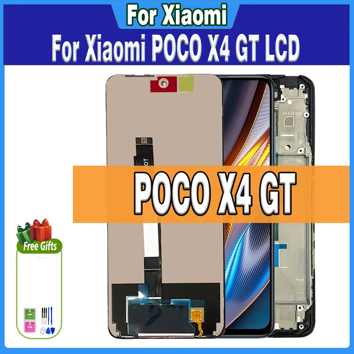 100% Teste 6.6 LCD For Xiaomi POCO X4 GT LCD Display Touch Digitizer Screen For Poco X4GT LCD 22041216G With Frame Assembly