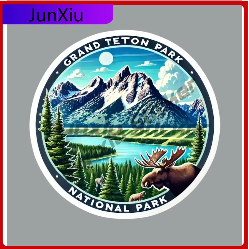 

Grand Teton National Park Vinyl Decal Fridge Or Laptop Stickers Camper Toilet Living Decals For Wall Decoration Funny Ebike Deco