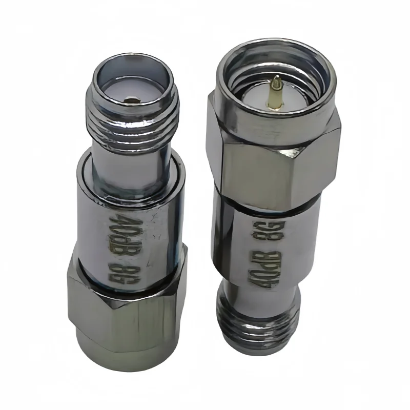 1Pcs SMA Attenuators 2W DC-8GHz Coaxial Fixed Attenuators 1dBi 3dBi 5dBi 10dBi 20dBi 30dBi 50dBi 60dBi Frequency SMA Connectors