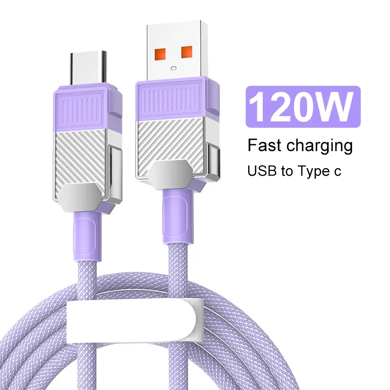 

USB Type C Cable for Xiaomi POCO Samsung Huawei 120W Fast Charging Charger Wire USB C Data Cord TypeC Cable for Realme OPPO