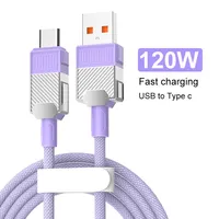 USB Type C Cable for Xiaomi POCO Samsung Huawei 120W Fast Charging Charger Wire USB C Data Cord TypeC Cable for Realme OPPO