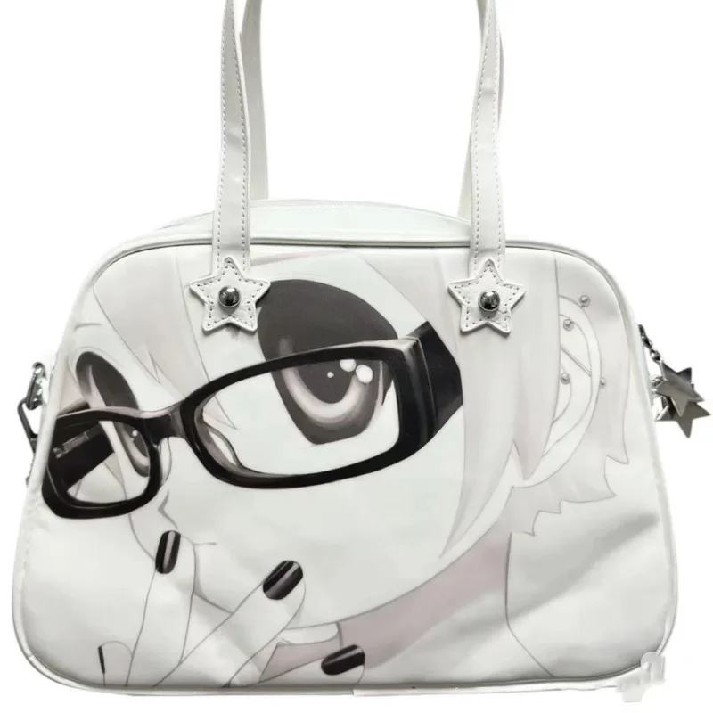 

3D Y2K Anime Girl Handbag Hip Shop K-pop Bag Versatile Zipper High Capacity Commute Shoulder Messenger Bag Women's Handbag New