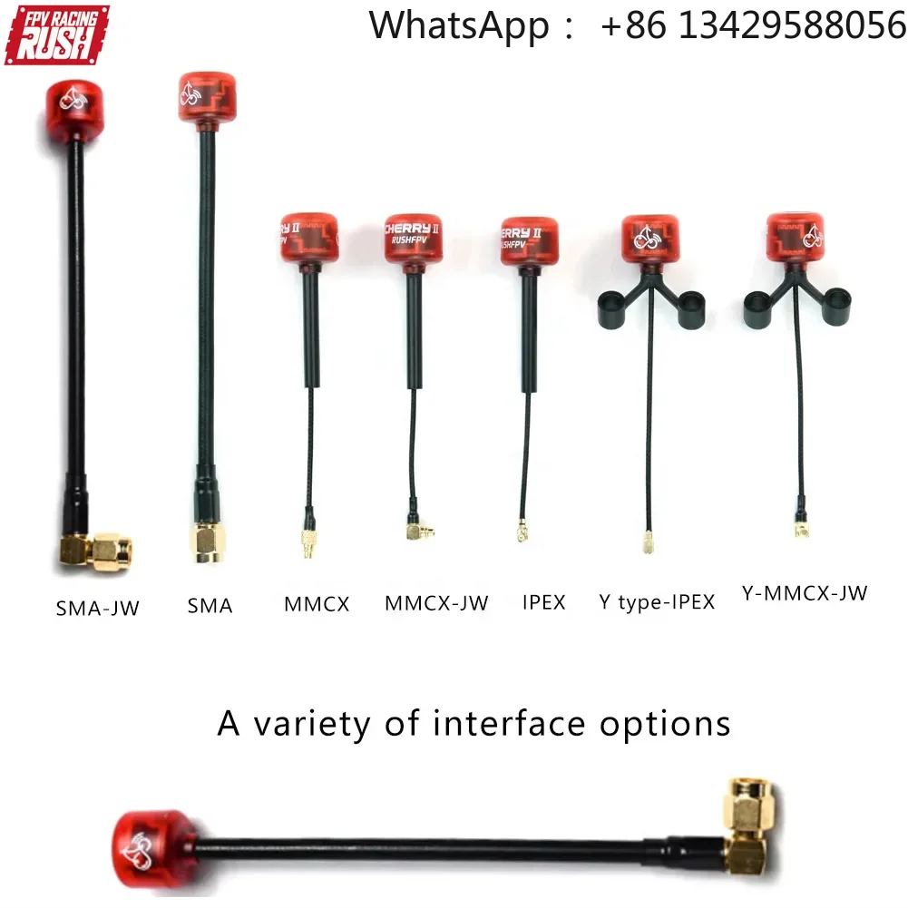 

Uangel Rush Cherry II FPV 5.8G LDS Antenna LHCP RHCP SMA MMCX UFL Long Range Racing Antenna for FPV Quadcopter Racing Drone