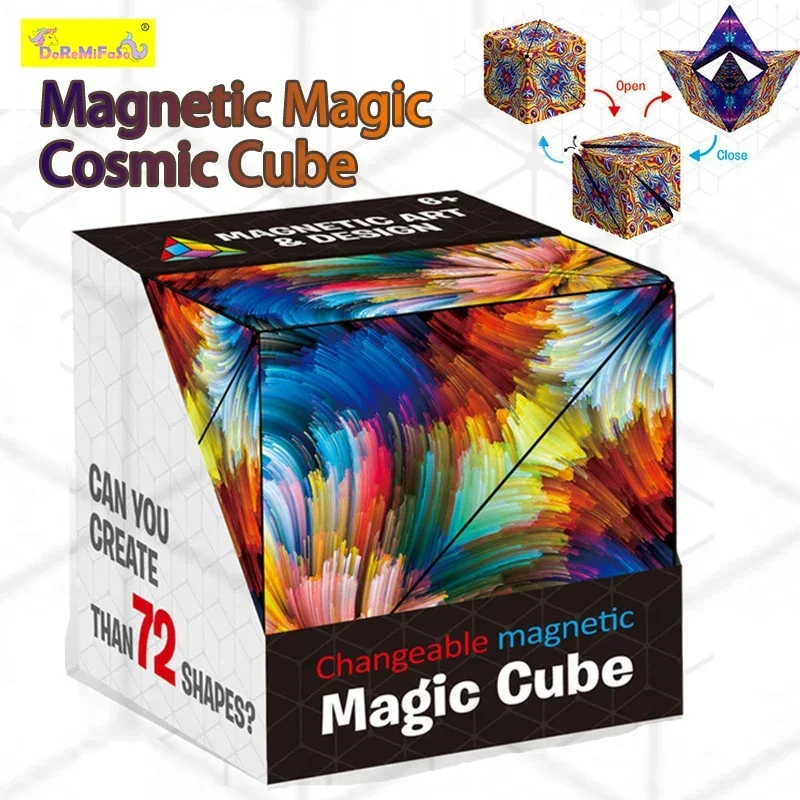 NEW Geometric Variable Magnetic Cube 3D Decompression Thinking Training Children\'s Puzzle Puzzle Cube Decompression Toys