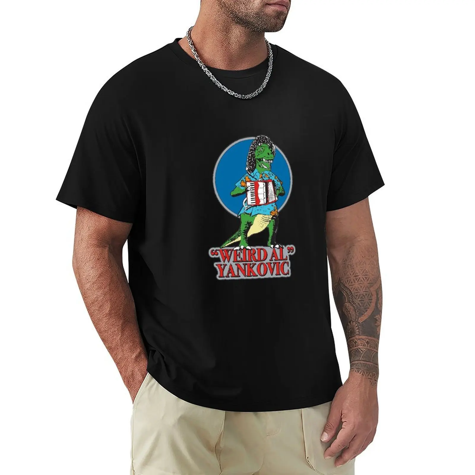 

Classic Art Dino Weird AL Yankovic T-Shirt Sports Basic Short Sleeve T-Shirt