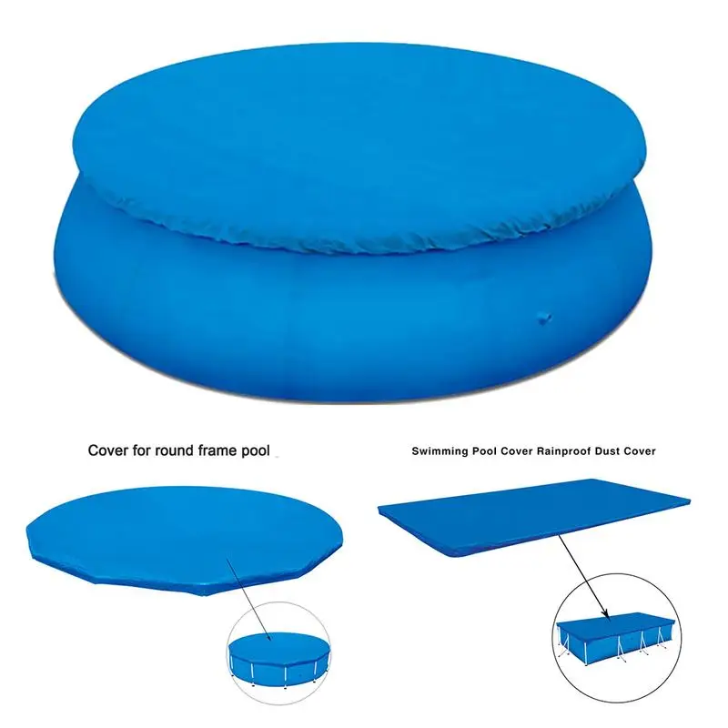 Swimming Pool Covers for Above Ground Pools For 6Ft / 183CM Round Above Ground Pool Cover Protective Rain Cloth