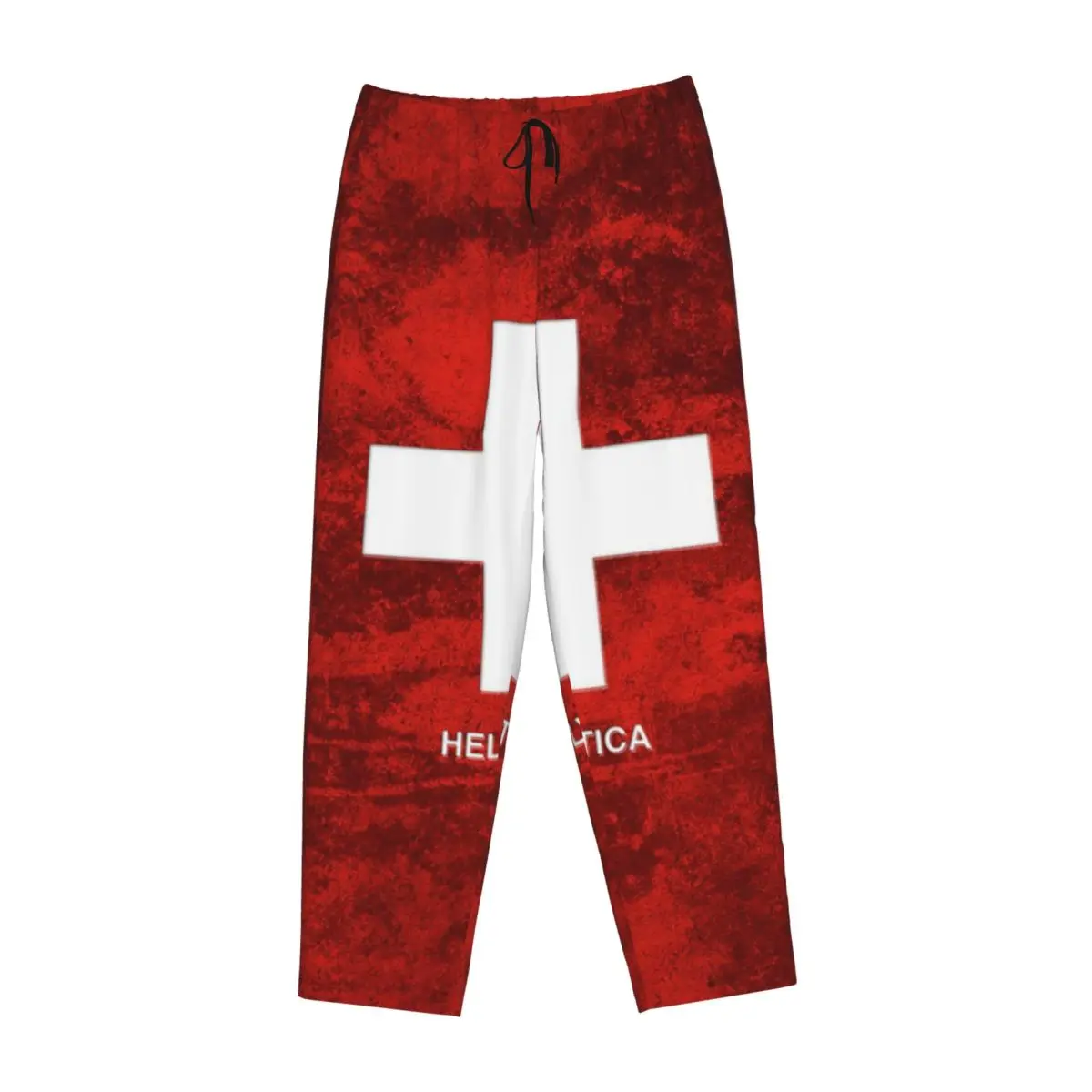 

Custom Swiss Switzerland Flag Women Pajama Pants Lounge Sleep Sleepwear Bottoms with Pockets