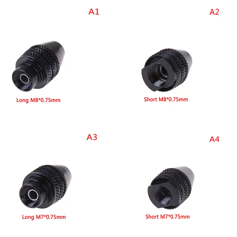 4 Types Keyless Drill Chucks 0.3-3.2mm Universal Rotary Tool Quick Change Chuck Accessories