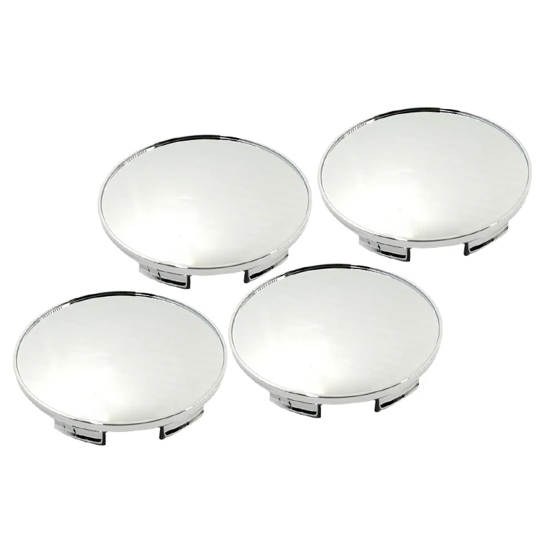 4Pcs 70mm Car Wheel Centre Hub Cover Center Rim Cap Fit for Universal Silver ABS