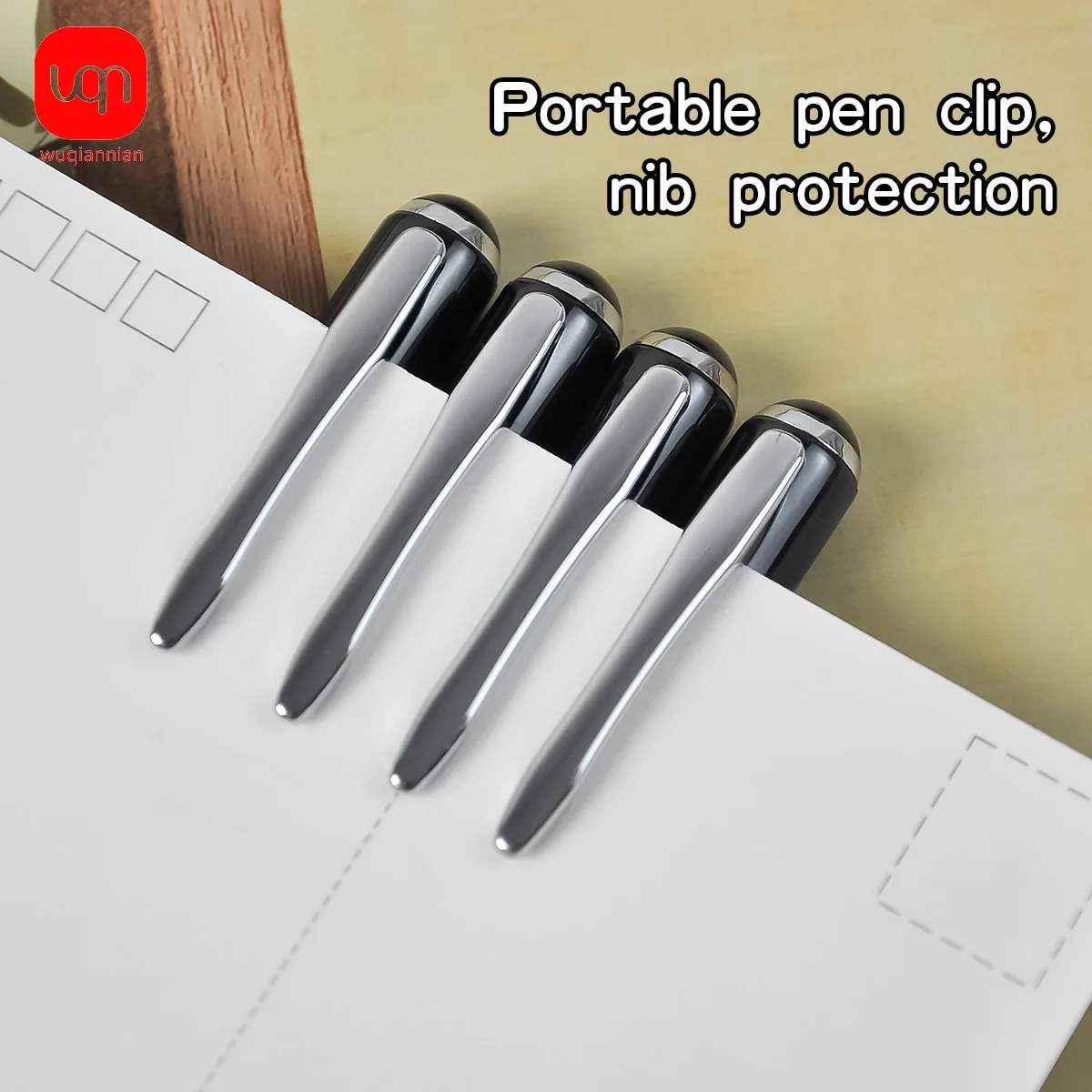 WQN 4/8/12pcs Simple Black Carbon Ballpoint Pens, Smooth and Easy to Write, Suitable for School Signatures