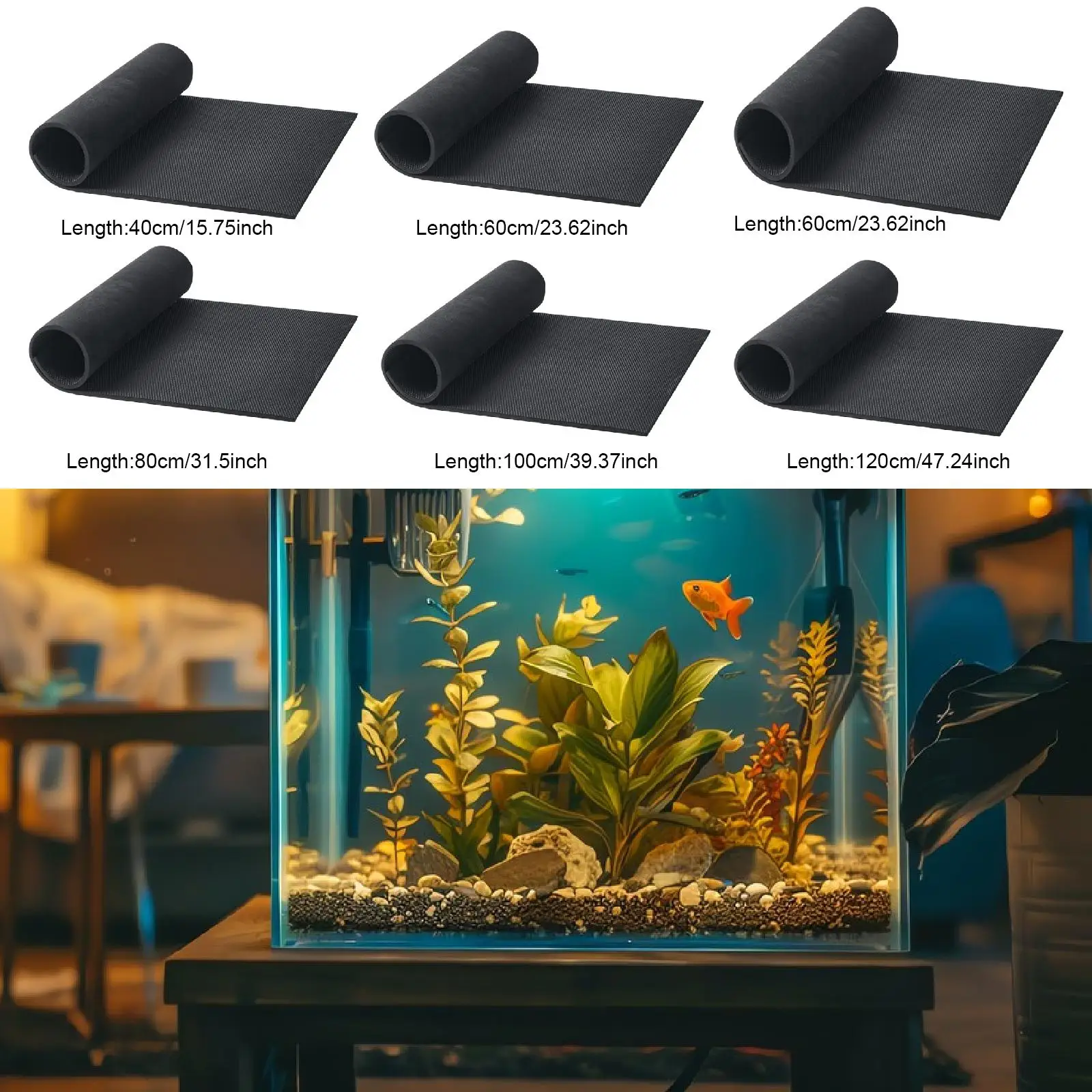 Non Slip Fish Tank Pad EVA Aquarium Leveling Mat Shock Absorber Base Cushion for Fish Tank Accessories and Home Aquariums