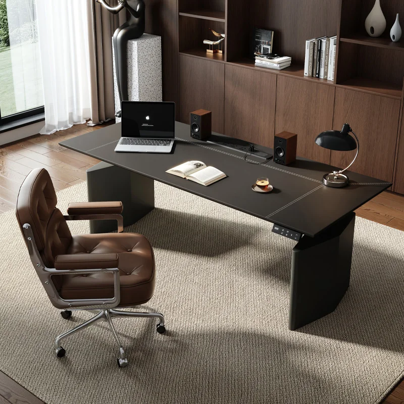 Electric Lifting Desk Computer Desk Home Desktop Standing Home Solid Wood Book Office