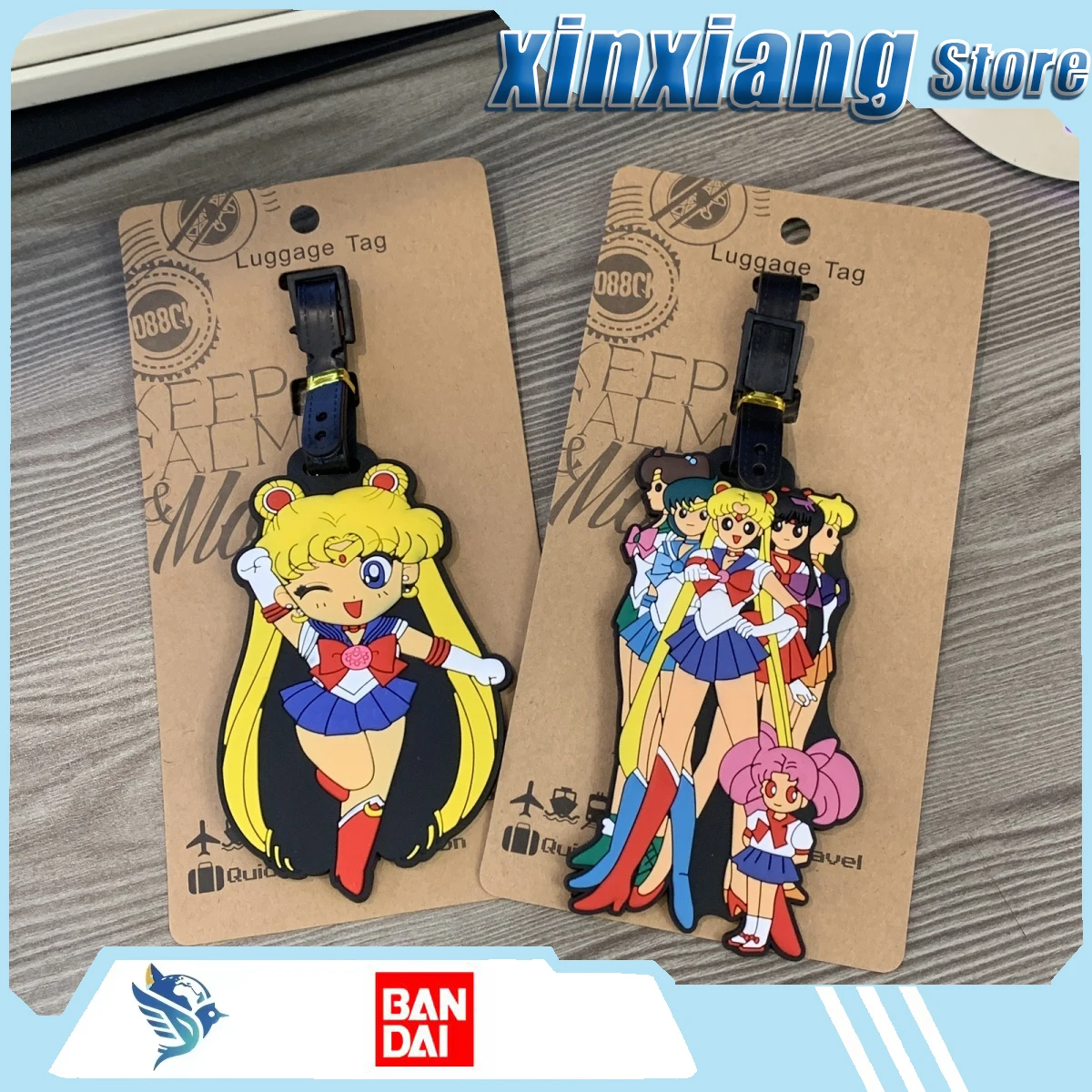 

Bandai Sailor Moon baggage tag Travel luggage duffel bag pendant decoration comics souvenirs trendy toys animations decorations