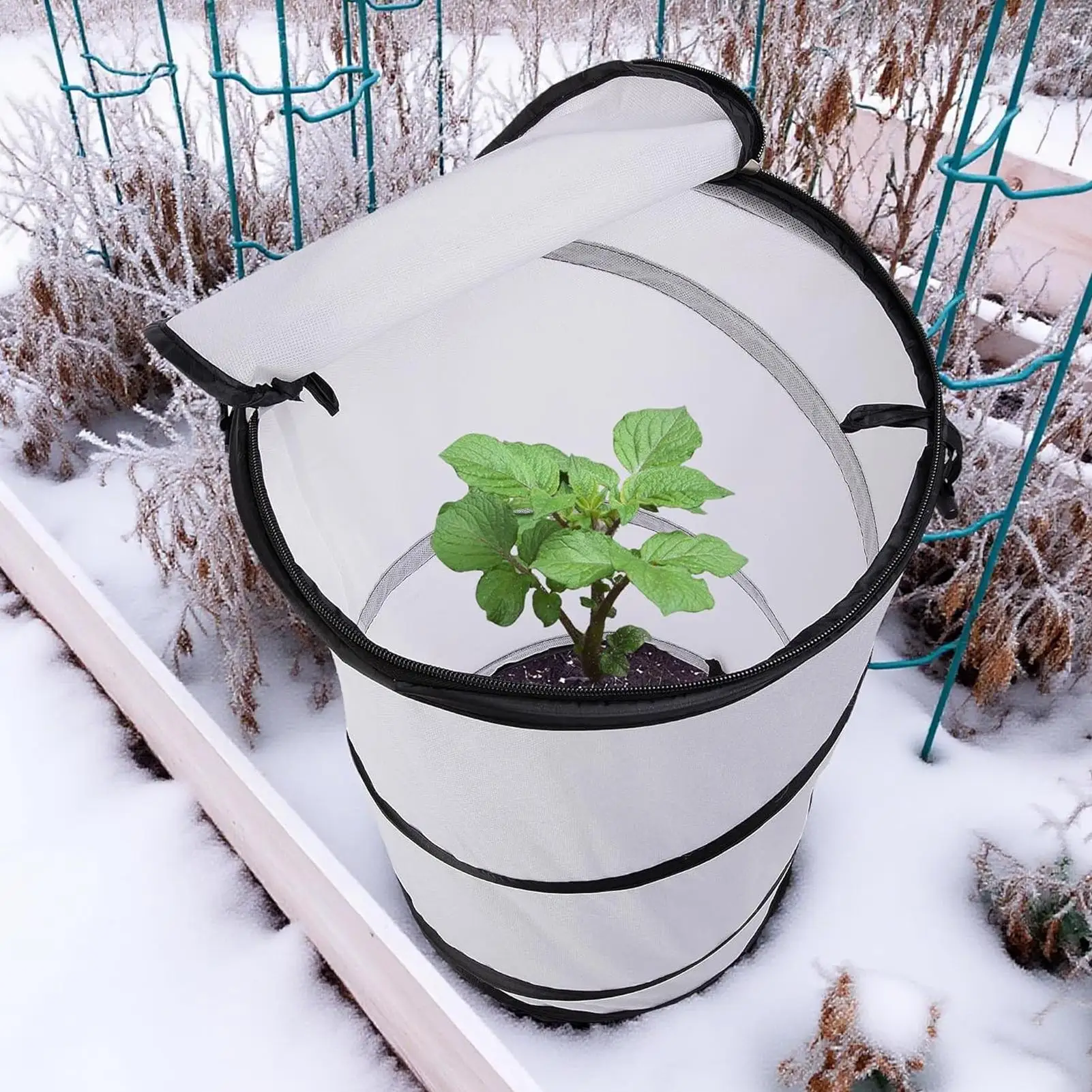 

Зимние защитные конусы для растений, 2 шт., зимний защитный чехол для садовых растений, портативный чехол для утепления цветов для сада, двора