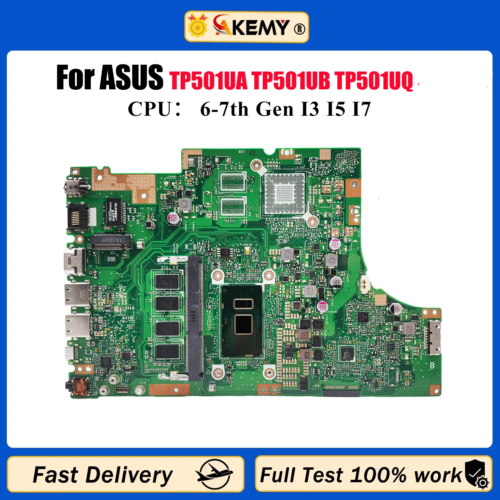 

TP501UA Материнская плата для ноутбука ASUS VivoBook Flip TP501U TP501UA TP501UB TP501UQ TP501UQK Материнская плата для ноутбука с процессором I3 I5 I7