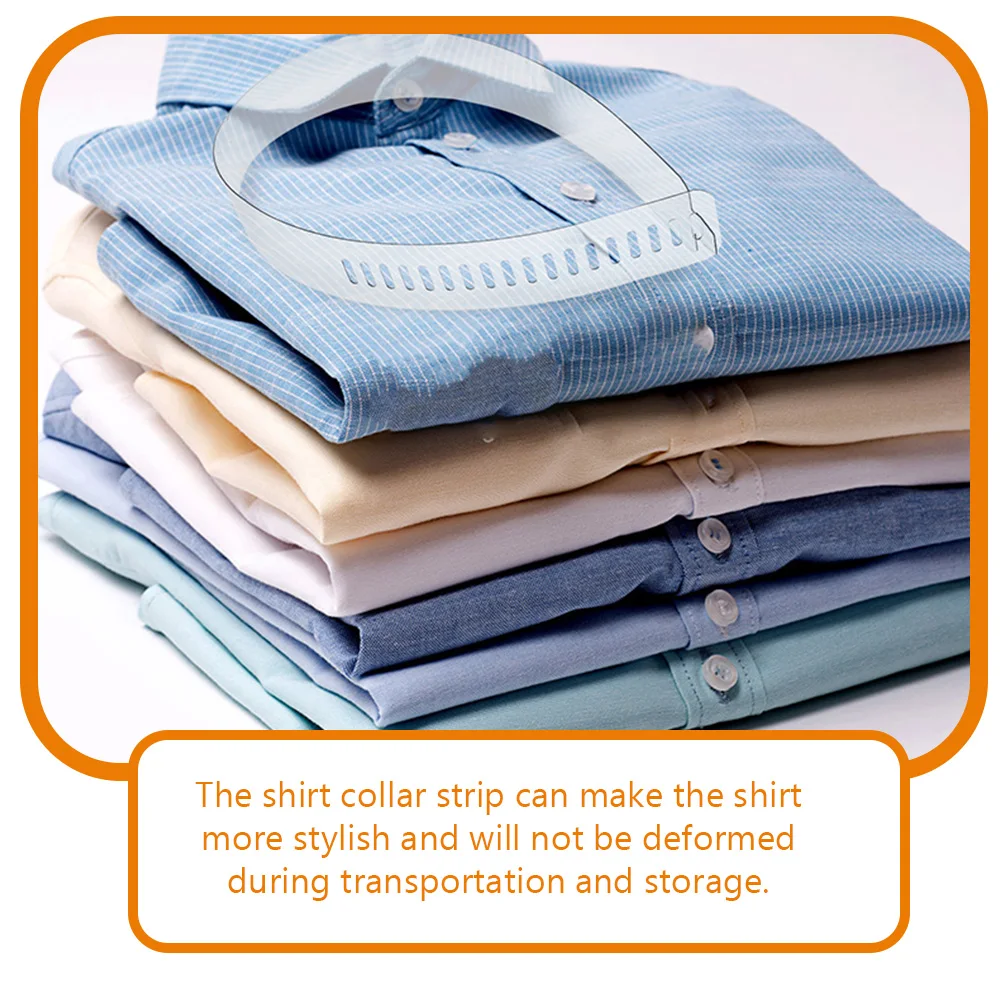 60 قطعة شرائط طوق شفافة بولي كلوريد الفينيل قابل للتعديل طوق القميص دعم دائم البلاستيك يبقى للرجال النساء بلوزة تحديد الإمدادات #4