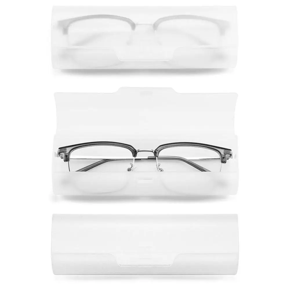 Simple Frosted Transparent Glasses Case Durable Plastic Glasses Storage Box Portable Practical Ultralight Eyeglass Case