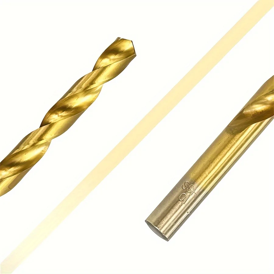 مجموعة لقم مثقاب تويست من التيتانيوم مكونة من 99 قطعة، 135 طرفًا من الفولاذ عالي السرعة، مقاس من 1/16 بوصة حتى 3/8 بوصة، حفر مثالي في الخشب/الحديد المصبوب