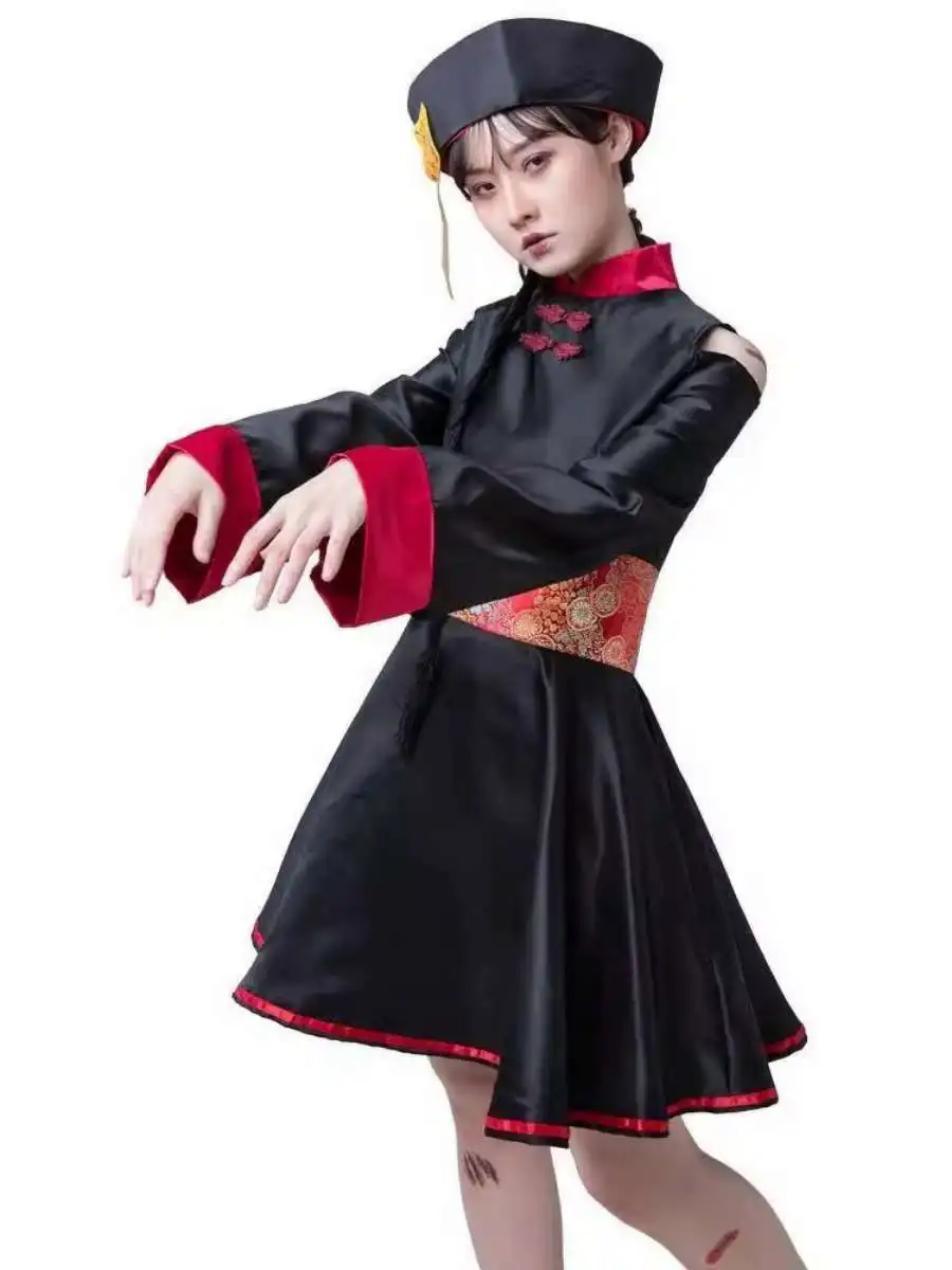 زي زومبي دكتور للنساء، رداء علم الهيكل العظمي، أزياء الهالوين للأطفال والكبار، مادة البوليستر، الصينية التقليدية...