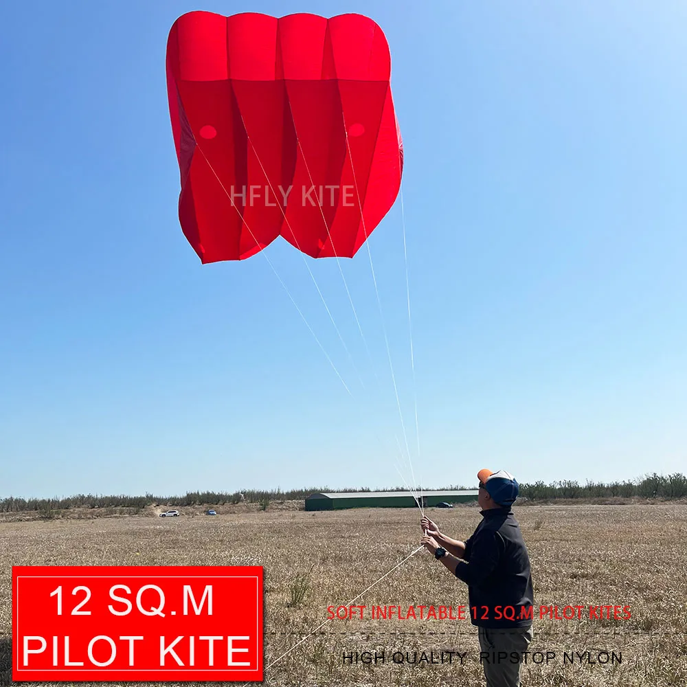 HFLY Nuovo Arrivo Morbido Gonfiabile 12 SQM Pilota Aquilone per Adulti di Alta Qualità Ripstop Nylon Sollevatore Trattore Aquiloni per Spedizione Gratuita
