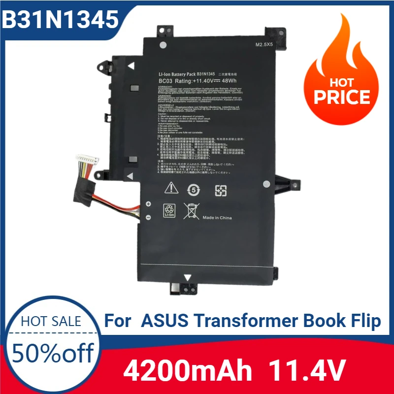 

New 4200mA 48Wh 11.4V Laptop Battery Compatible with ASUS Transformer Book Flip TP500L TP500LA TP500LB TP500LN Series