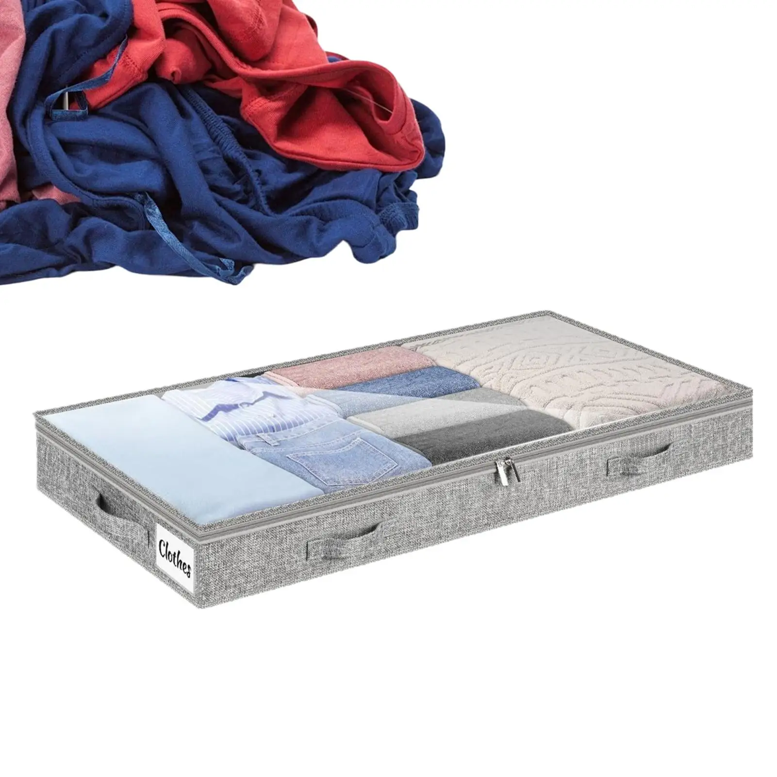 Clothes Storage Bins Under Bed Storage Containers Large Capacity Blanket Box for Bedding Quilt Comforter Sweater Shoes Bedroom