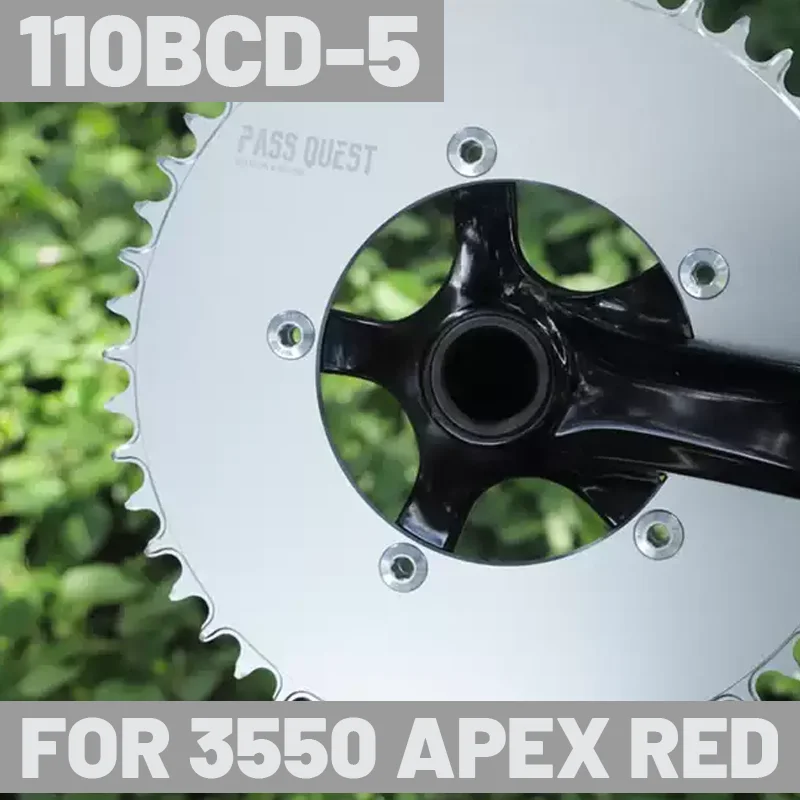 

110 Bcd Chainring 5 Bolt Aero Crown 42 44t 46 48 50 52 56t 58 60 Teeth Chainring Round Oval Single Plate For Sram 3550 Apex Red
