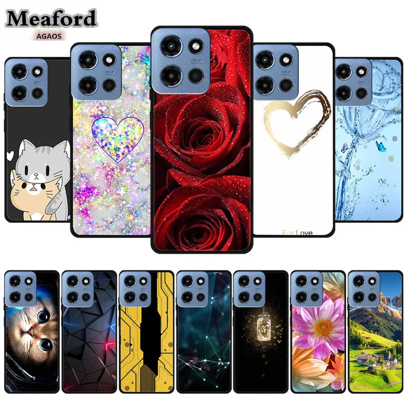 Para Motorola G 2025 funda de teléfono suave TPU Capa parachoques cubierta trasera de silicona escudo Animal para Motorola Moto G 5G 2025 Fundas Coque
