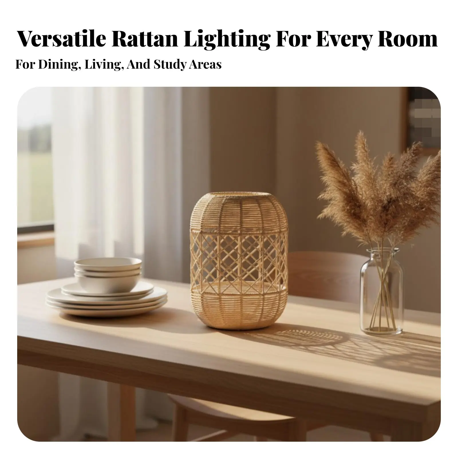 

Woven Lampshade Handwoven Paper Rope Hanging Shade Woven Lamp Shade Natural Material Rattan Design Lamp Cover Hollow Design