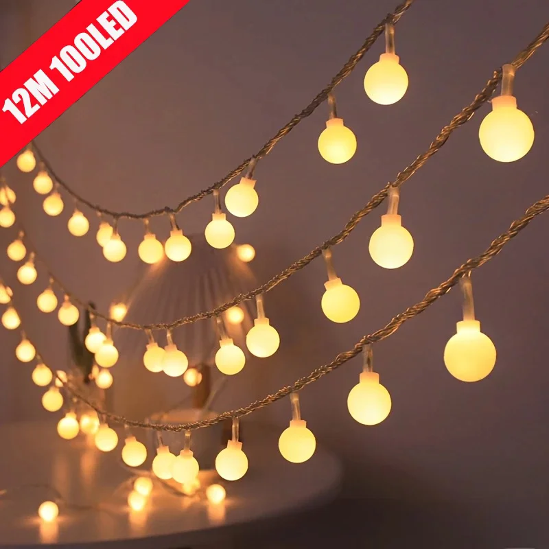 

Светодиодный сферический сказочный светильник для внутреннего декоративного освещения, шар, светодиодные гирлянды для рождественского студийного освещения, реквизит, фоновые огни.