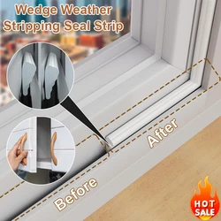 6M Wedge Anti Collision Soundproof Tape New Self-adhesive Foam Weather Stripping Seal Strip door and window Gap Sealing Strips