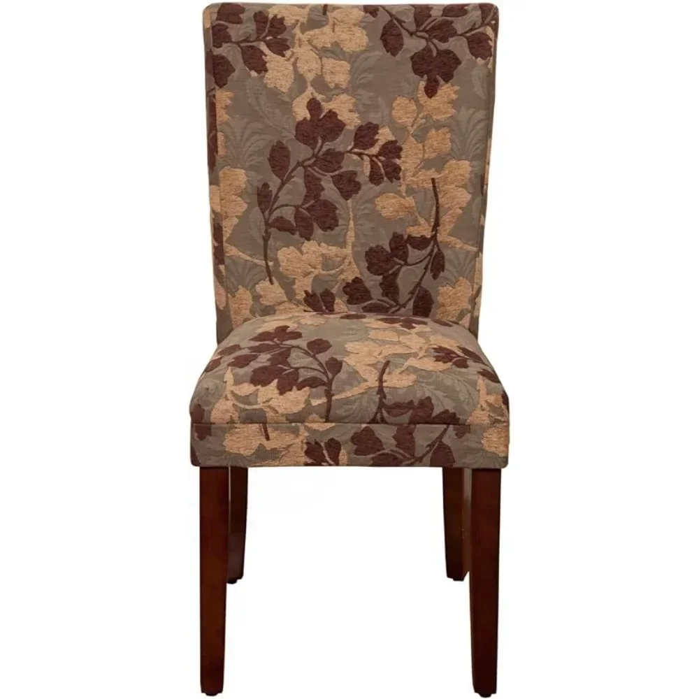 Homepop Home Decor | K1136-F975 | Classic Upholstered Parsons Dining Chair | Single Accent Dining Chair, Brown Woven