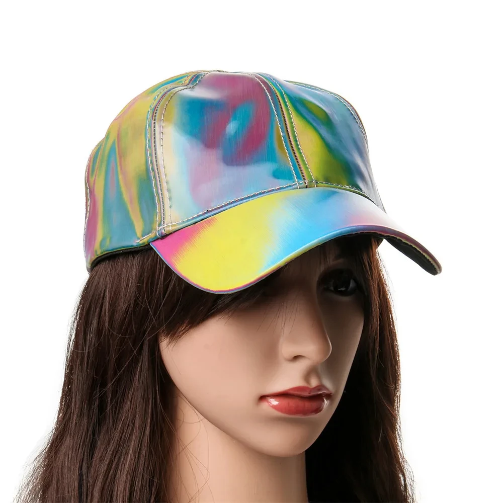 Fashion Marty McFly Licensed for Rainbow Color Changing Hat Flat Edge Cap Back to the Future Props Bigbang G-Dragon Baseball Cap