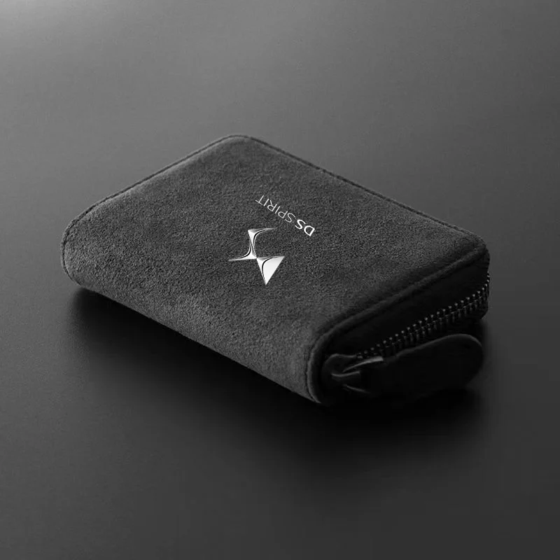 Suede Leather Portable storage box driver\'s license ID card storage bag For  DS SPIRIT DS3 DS4 DS4S DS5 5LS DS6 DS7 Storage Box