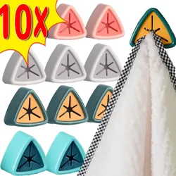 Self Adhesive Towel Plug Holder Wall Mounted Bathroom Organizers Towel Hooks Storage Rack Kitchen Rags Dishcloth Clips Home Tool