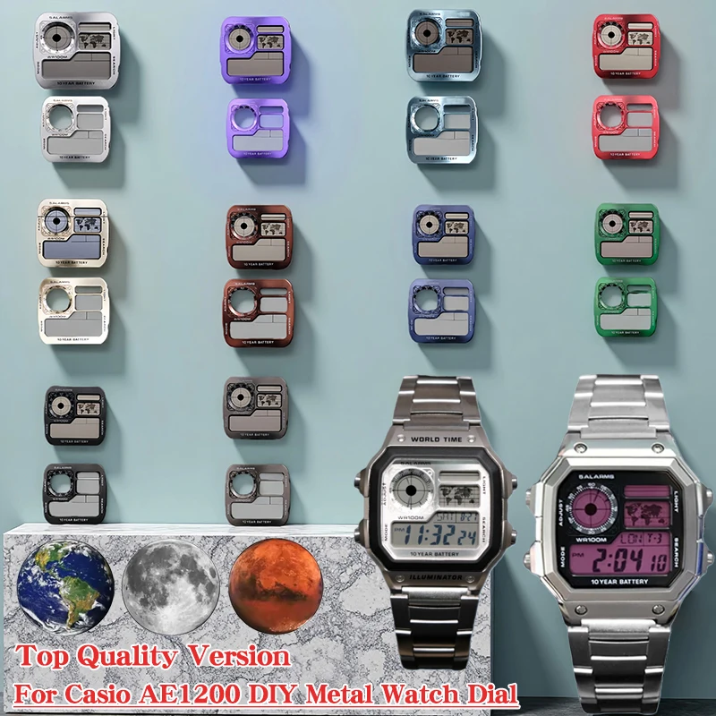 For Casio AE-1200 3299 Watch Dial Mod Kit Japanese Copper Faces