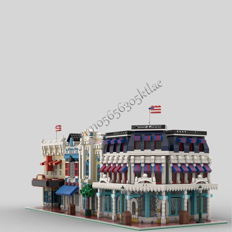 2186 pièces de construction modulaires de cinéma médiéval de luxe, personnalisables, briques de construction, jouet créatif pour enfants, bricolage, cadeau de Noël pour garçon