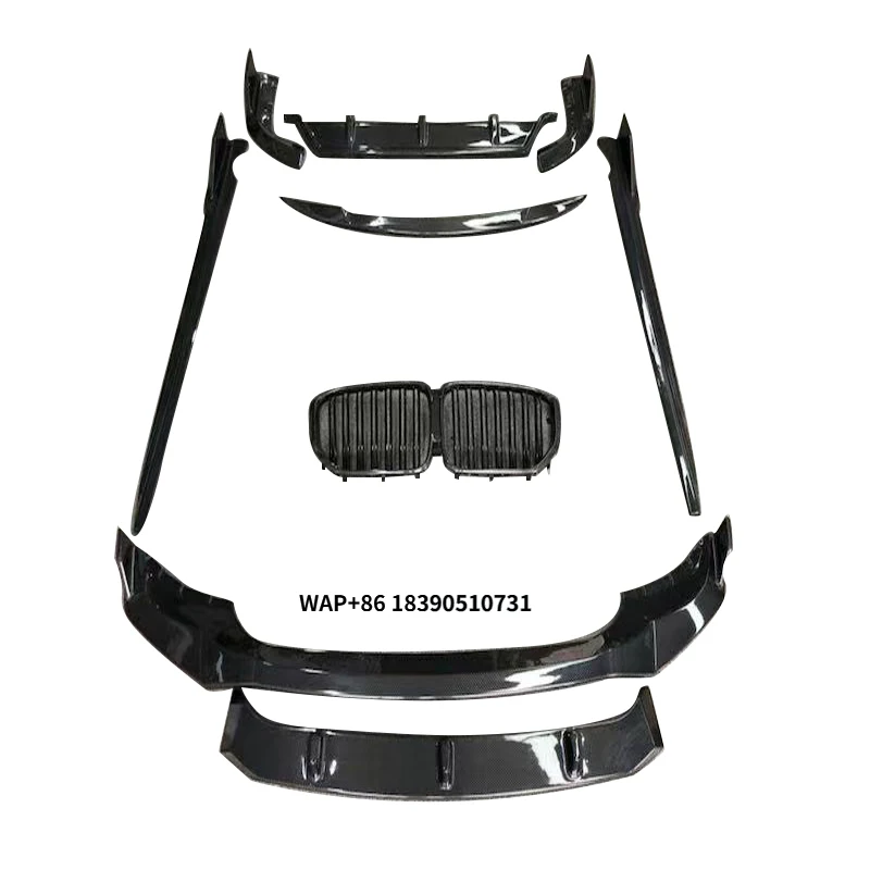 

High Quality X5 G05 Carbon Fiber Front Lip Rear Diffuser Side Skirts Spoiler Body Kit