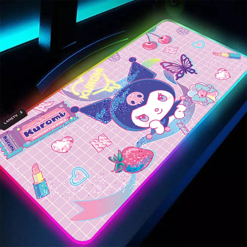 RGB Large Gaming Mouse Pad Kur - Pc Gaming Kuromi บทวิจารณ์และราคา