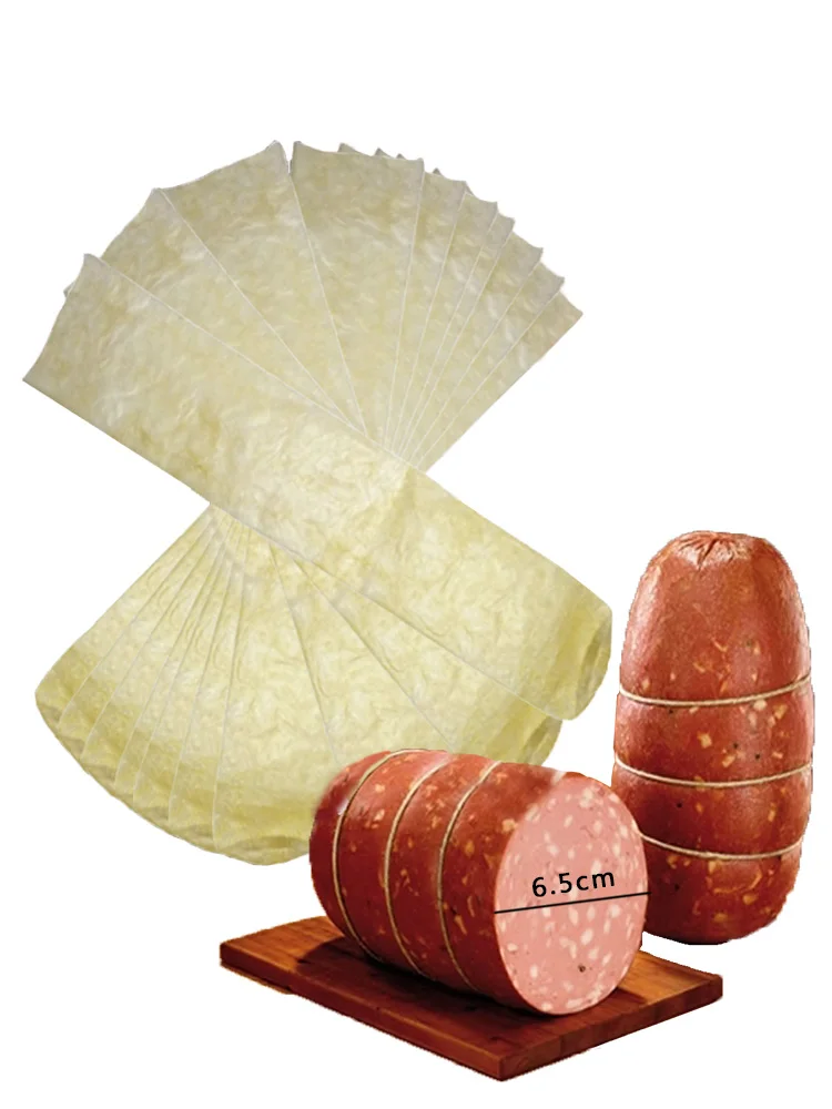 1-10 pièces 10cm×50cm Boyaux naturels séchés pour la fabrication de saucisses fumées au barbecue, de jambon, de salami, outils de boucherie commerciale, ensemble d'outils de cuisine