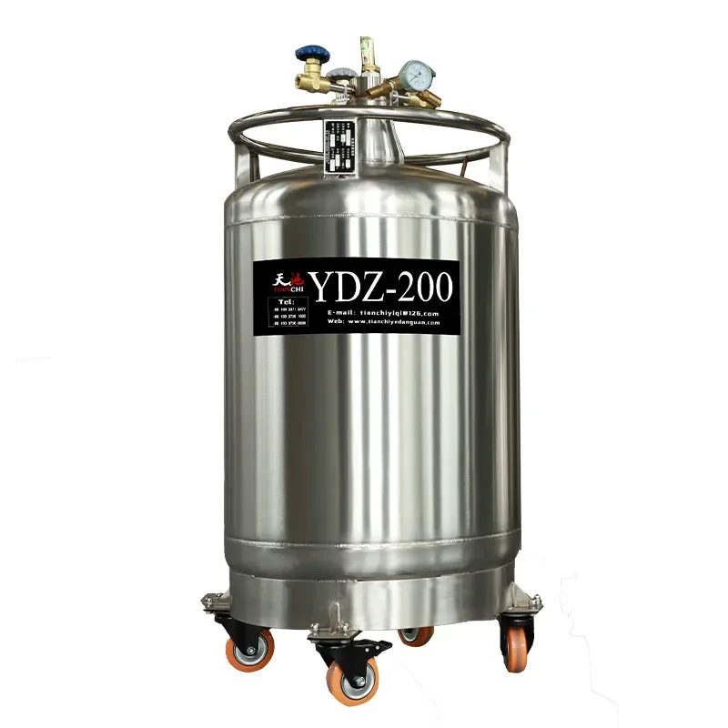 Cryogenic Self-Pressurised Liquid Nitrogen Storage Tank YDZ-200L Frozen  Cylinder Factory Price