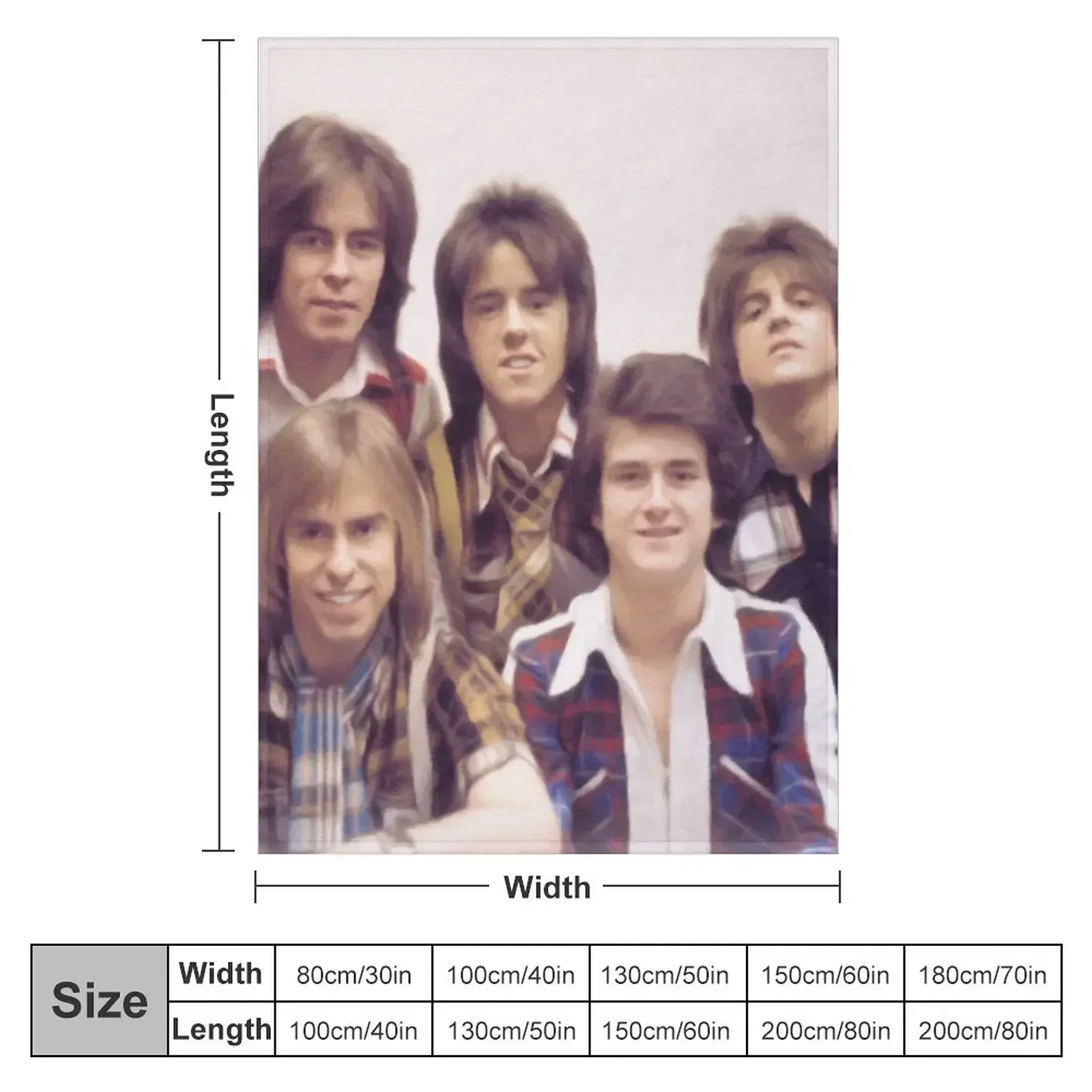 The Bay City Rollers Throw Blanket couch cozy soft plush fuzzy picnic outdoor blanket